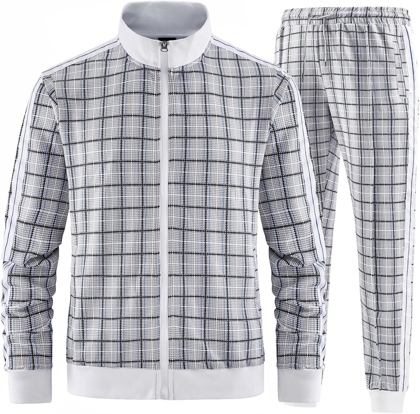 Men'S Casual Tracksuits Long Sleeve Jogging Suits Sweatsuit Sets Track Jackets and Pants 2 Piece Outfit