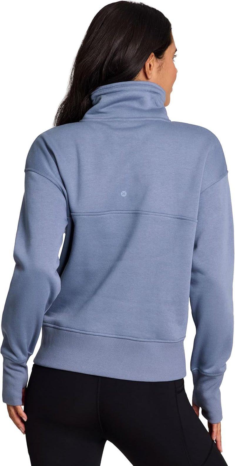 Active Women'S Lightweight Mock Neck Fleece 1/4 Zip Sweatshirt with Pockets